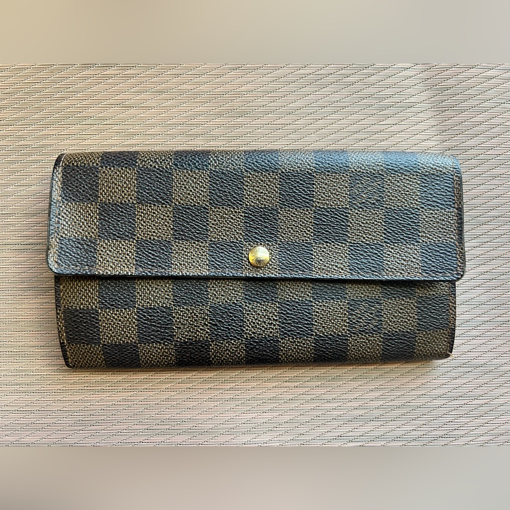 Authentic Damier Ebene Louis Vuitton Long Wallet #2